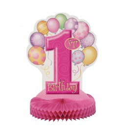 14"FRST BDAY PNK HNYCMB CNTRPC
