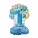 14"FRST BDAY BLU HNYCMB CNTRPC