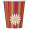 8 DAISY STRIPE 9 OZ CUPS
