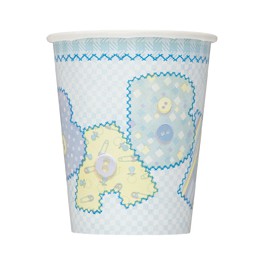8 BABY BLUE STITCHNG 9 OZ CUPS