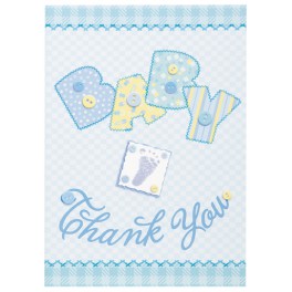 8 BABY BLUE STITCHNG THANK YOU