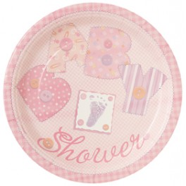 8 BABY PINK STITCHING 7" PLATE