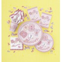 8 BABY PINK STITCHING 9" PLATE