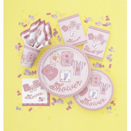 8 BABY PINK STITCHING 9" PLATE