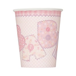 8 BABY PINK STITCHNG 9 OZ CUPS