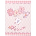 8 BABY PINK STITCHING INVITES