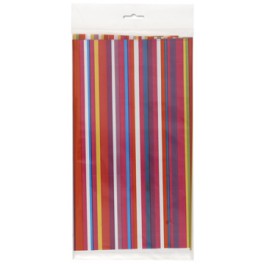 HOT STRIPE PLASTIC TABLECOVER
