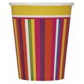 8 HOT STRIPE 9 OZ CUPS