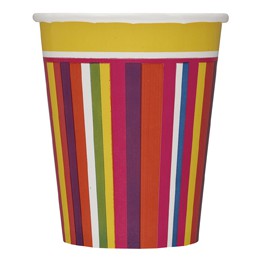 8 HOT STRIPE 9 OZ CUPS