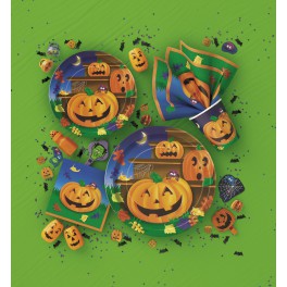 8 PUMPKIN STEPS 9" PLATES