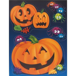 PUMPKIN STEPS WINDOW CLING SHT