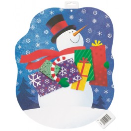 SNOWMAN GIFTS CUTOUT