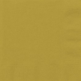 20 GOLD BEVERAGE NAPKINS