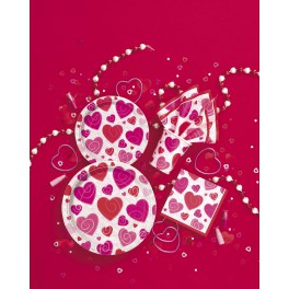 8 HEARTS-A-WHIRL 9" PLATES