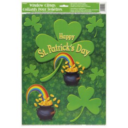 ST PATRICKS DAY WINDOW CLINGS