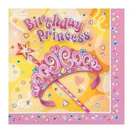 16 PRETTY PRINCESS BEV NAPKINS