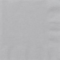 20 SILVER BEVERAGE NAPKINS