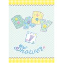 8 BABY STITCH PASTEL INVITES