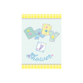 8 BABY STITCH PASTEL INVITES
