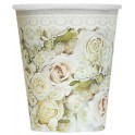 8 WEDDING ROSES 9OZ CUPS