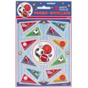 4 SPORTS PENNANTS STICKERS
