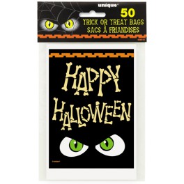 50 HLLWN BONES TREAT BAGS 4x6
