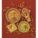 8 LOVELY LEAVES 9" PLATES