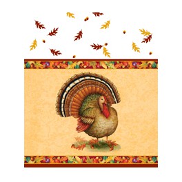 FESTIVE TURKEY TABLECOVER PLAS