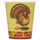 8 FESTIVE TURKEY 9OZ CUPS