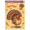 FESTIVE TURKEY WNDOW CLING SHT