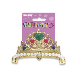 JEWELED TIARA-ASST GOLD/SILVER