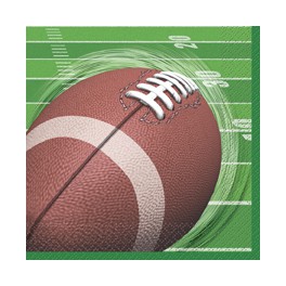 16 Football Spiral lunch napkins