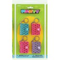 4 SEQUIN NOTEBOOK KEYCHAINS