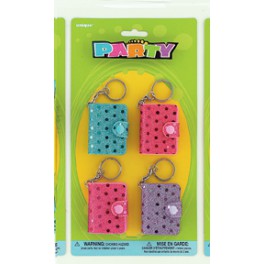 4 SEQUIN NOTEBOOK KEYCHAINS
