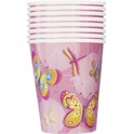 8 BUTTER-DRAGONFLIES 9 OZ CUPS
