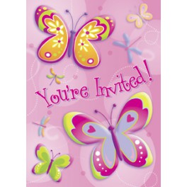 8 BUTTER-DRAGONFLY INVITATIONS