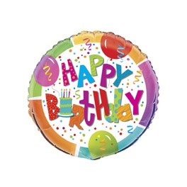 18" BLK BDAY JAMBOREE FOIL BLN