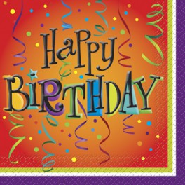16 LIVELY BRTHDAY LUNCH NAPKIN