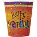 8 LIVELY BIRTHDAY 9 OZ CUPS