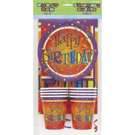 LIVELY BIRTHDAY PRTY PAK FOR 8