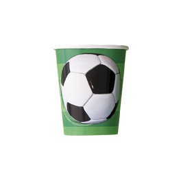 8 3D SOCCERBALL 9OZ CUPS