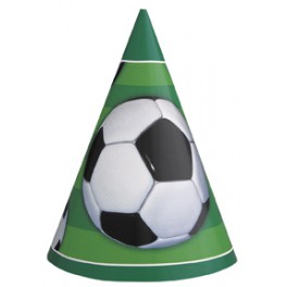 8 3D SOCCER PARTY HATS