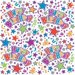 BDAY STARS VALU GIFTWRAP 30"X5