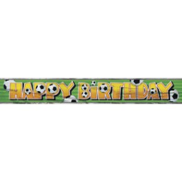 3D SOCCER FOIL BDAY BANNER