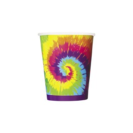 8 TYE-DYE SWIRL 9 OZ CUPS