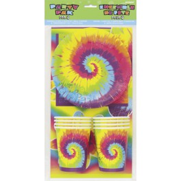 TYE-DYE SWIRL PARTY PAK FOR 8