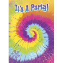 8 TYE-DYE SWIRL INVITATIONS