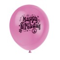 8 12" TYE-DYE BIRTHDAY BLLNS