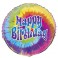 18" BULK TYE-DYE BDAY FOIL BLN