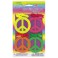 4 TYE-DYE PEACE SIGN NECKLACES